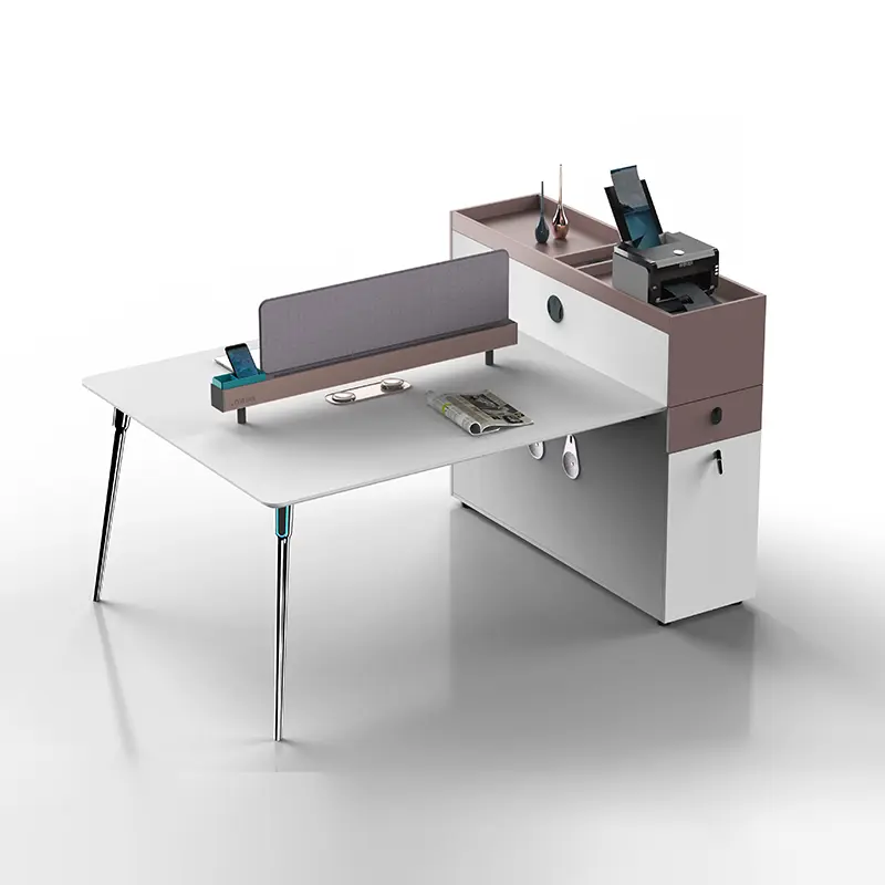 Modern Office Desk with Integr